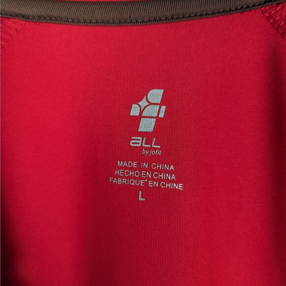 4 All by JoFit Women's Rittenhouse‎ Golf Top in Cherry Size Large - Picture 5 of 7